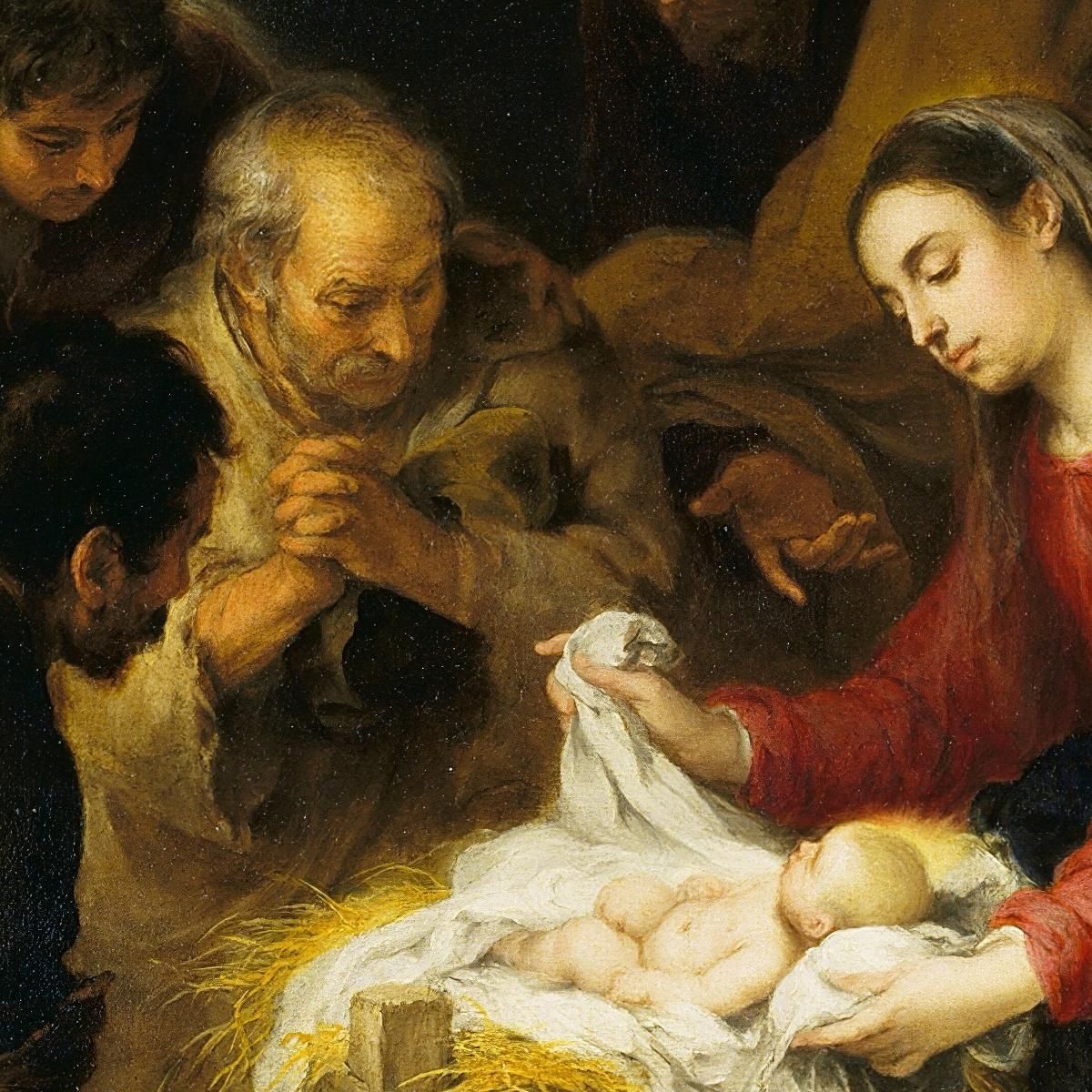 The Adoration Of The Shepherds Bartolomé Estebán Murillo bem24 canvas print