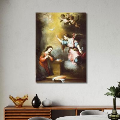The Annunciation Bartolomé Estebán Murillo bem25 canvas print 