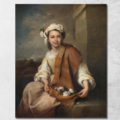The Flower Girl Bartolomé Estebán Murillo bem32 canvas print 
