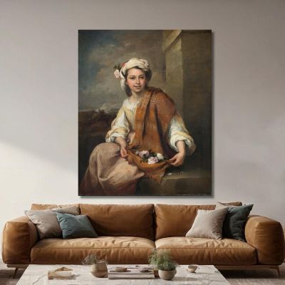 The Flower Girl Bartolomé Estebán Murillo bem32 canvas print 