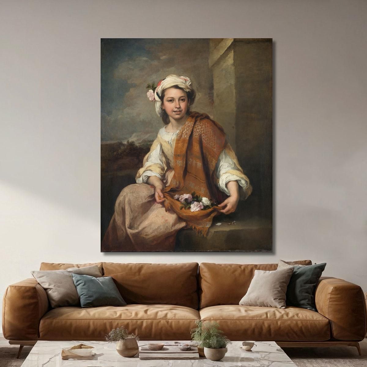 The Flower Girl Bartolomé Estebán Murillo bem32 canvas print 