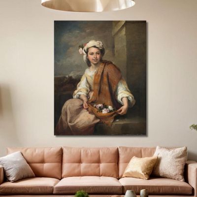 The Flower Girl Bartolomé Estebán Murillo bem32 canvas print 