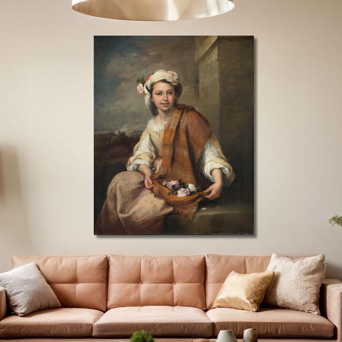The Flower Girl Bartolomé Estebán Murillo bem32 canvas print 