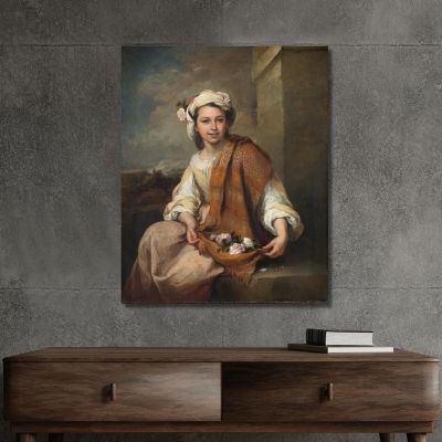 The Flower Girl Bartolomé Estebán Murillo bem32 canvas print 
