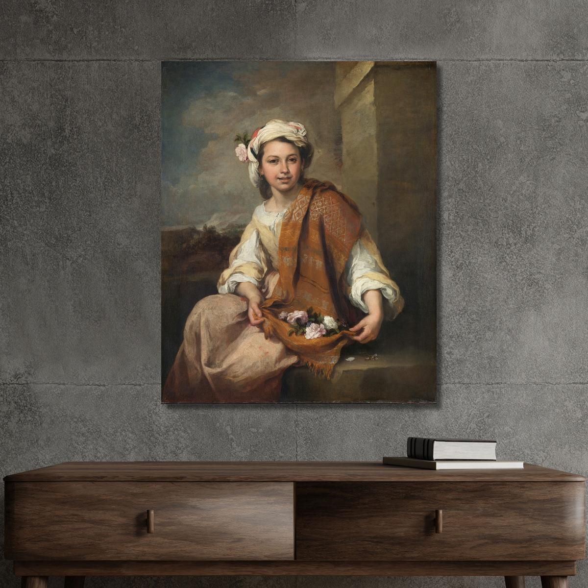 The Flower Girl Bartolomé Estebán Murillo bem32 canvas print 