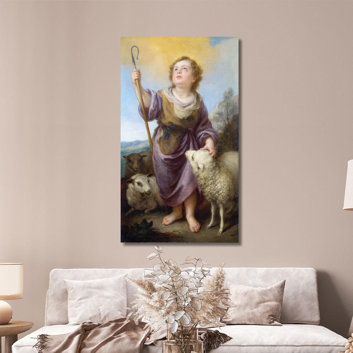 The Good Shepherd Bartolomé Estebán Murillo bem33 canvas print 