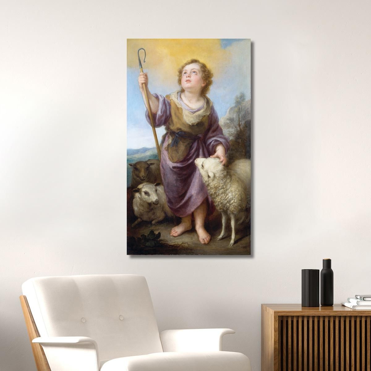 The Good Shepherd Bartolomé Estebán Murillo bem33 canvas print 