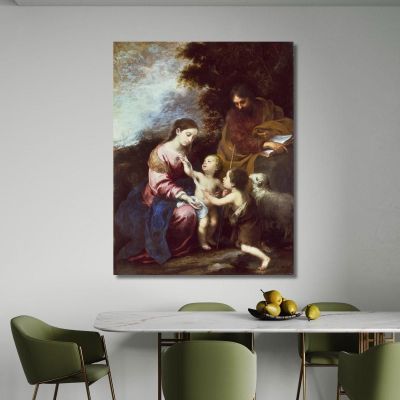 The Holy Family With The Infant Baptist Bartolomé Estebán Murillo bem35 canvas print 