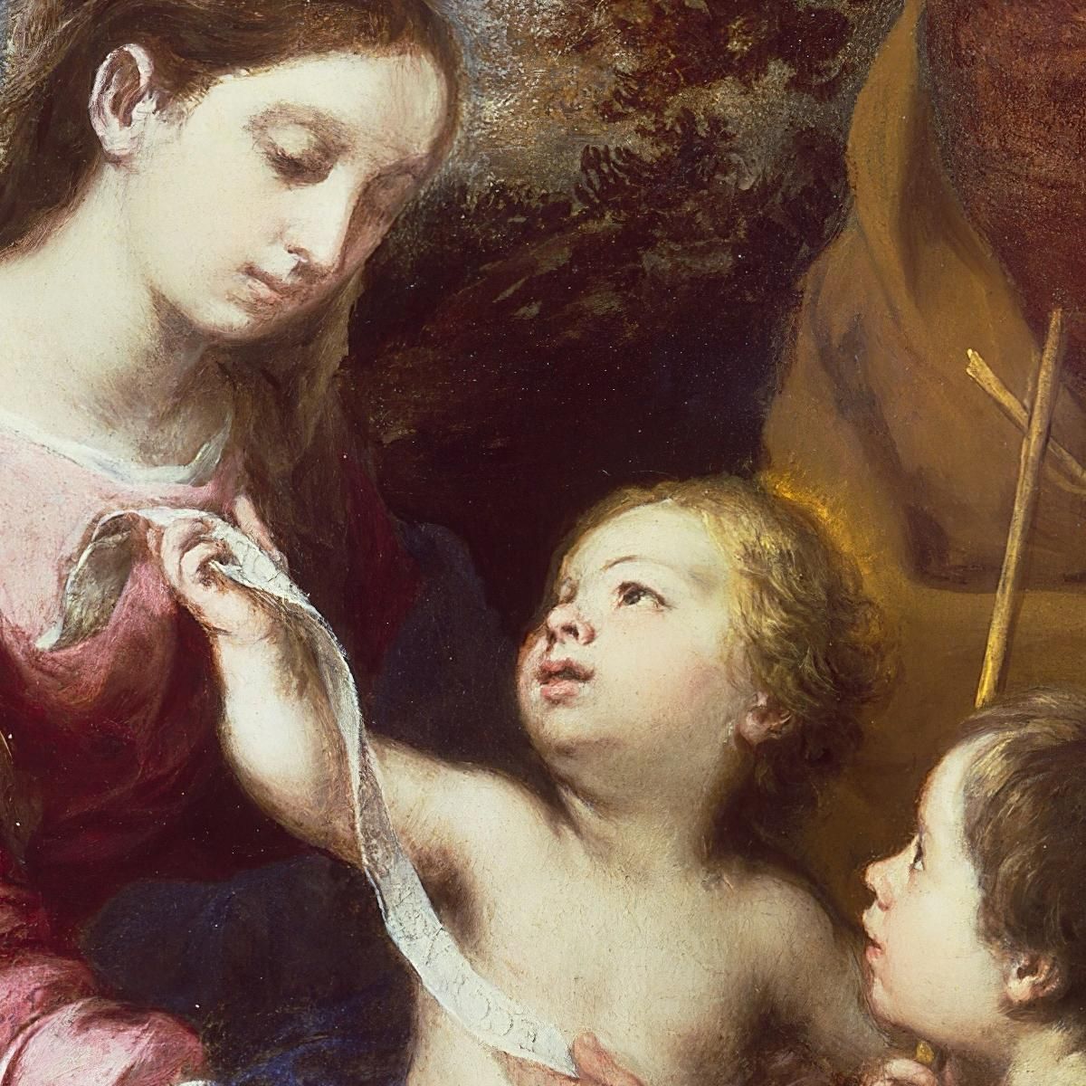 The Holy Family With The Infant Baptist Bartolomé Estebán Murillo bem35 canvas print