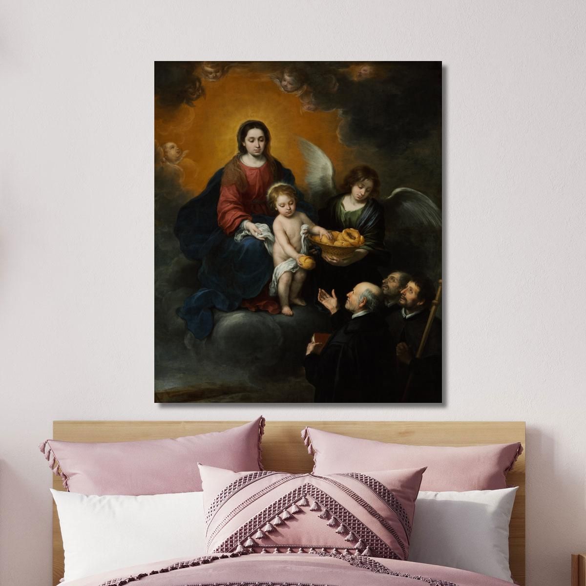 The Infant Christ Distributing Bread To The Pilgrims Bartolomé Estebán Murillo bem37 canvas print 