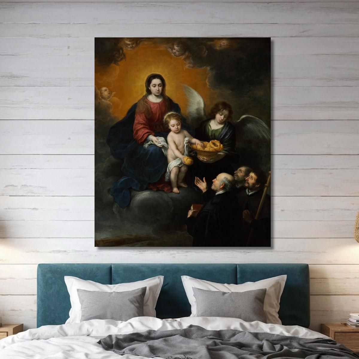 The Infant Christ Distributing Bread To The Pilgrims Bartolomé Estebán Murillo bem37 canvas print 