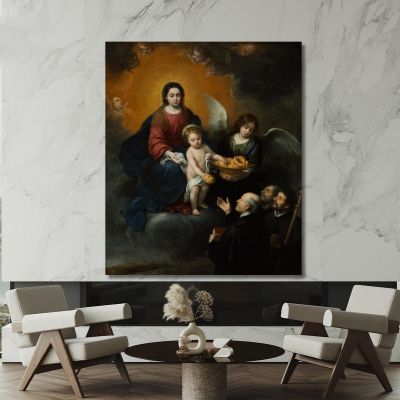 The Infant Christ Distributing Bread To The Pilgrims Bartolomé Estebán Murillo bem37 canvas print 