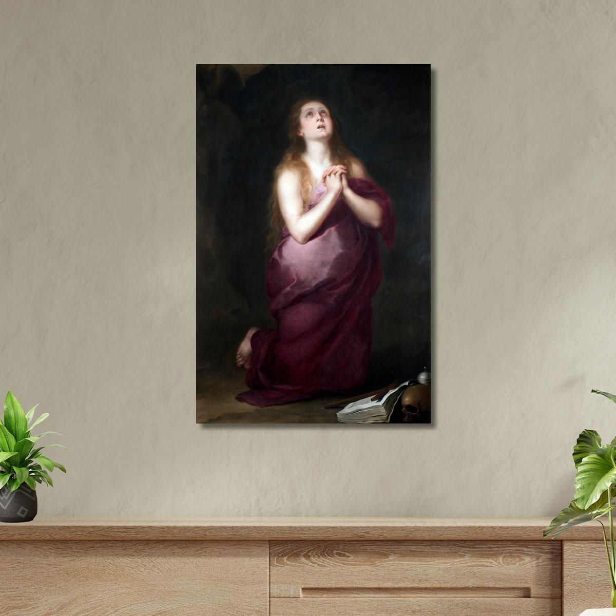 The Penitent Magdalene Bartolomé Estebán Murillo bem41 canvas print 