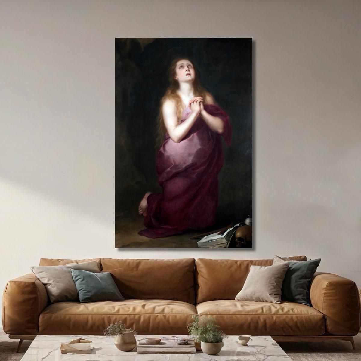 The Penitent Magdalene Bartolomé Estebán Murillo bem41 canvas print 