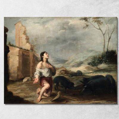 The Prodigal Son Feeding Swine Bartolomé Estebán Murillo bem44 canvas print 