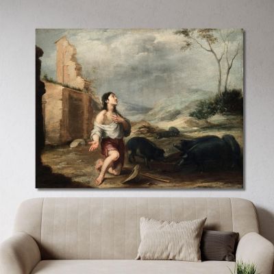 The Prodigal Son Feeding Swine Bartolomé Estebán Murillo bem44 canvas print 