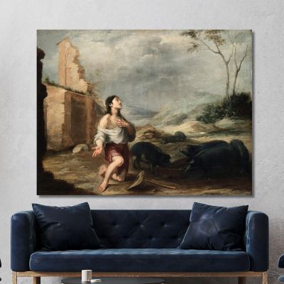 The Prodigal Son Feeding Swine Bartolomé Estebán Murillo bem44 canvas print 