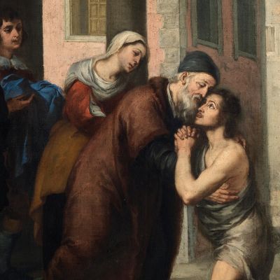 The Return Of The Prodigal Son Bartolomé Estebán Murillo bem48 canvas print