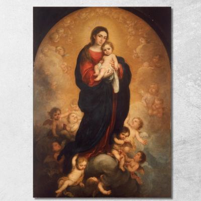 Virgin And Child In Glory Bartolomé Estebán Murillo bem56 canvas print 
