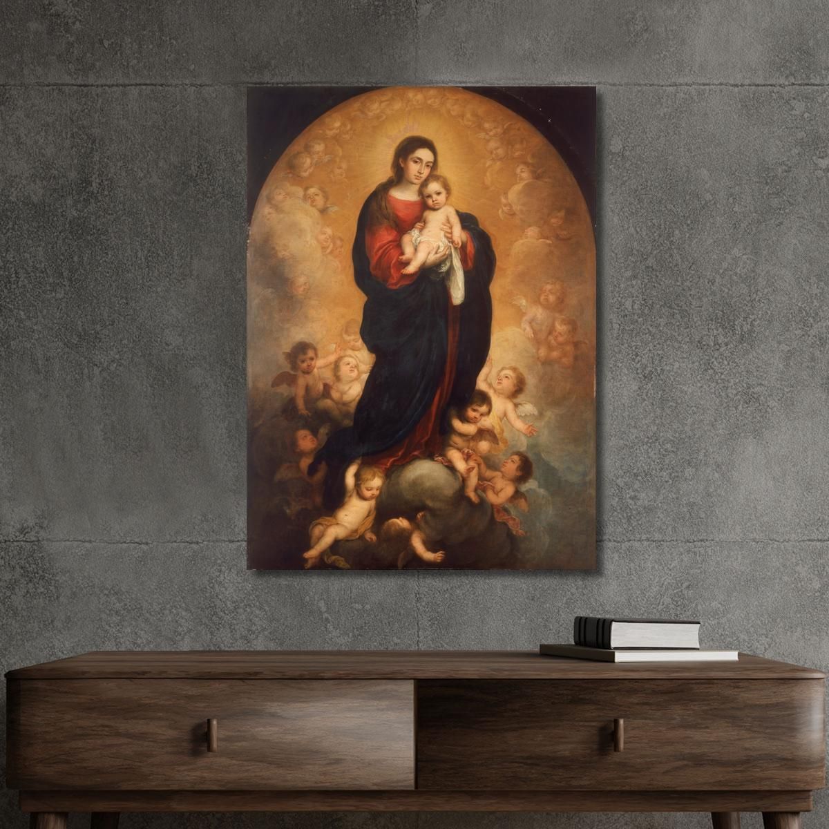 Virgin And Child In Glory Bartolomé Estebán Murillo bem56 canvas print 