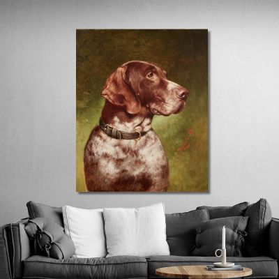 Head Of A German Shorthaired Pointer Carl Reichert crc30 canvas print 
