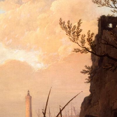 An Italianate Harbour Scene Claude-Joseph Vernet cjv14 canvas print