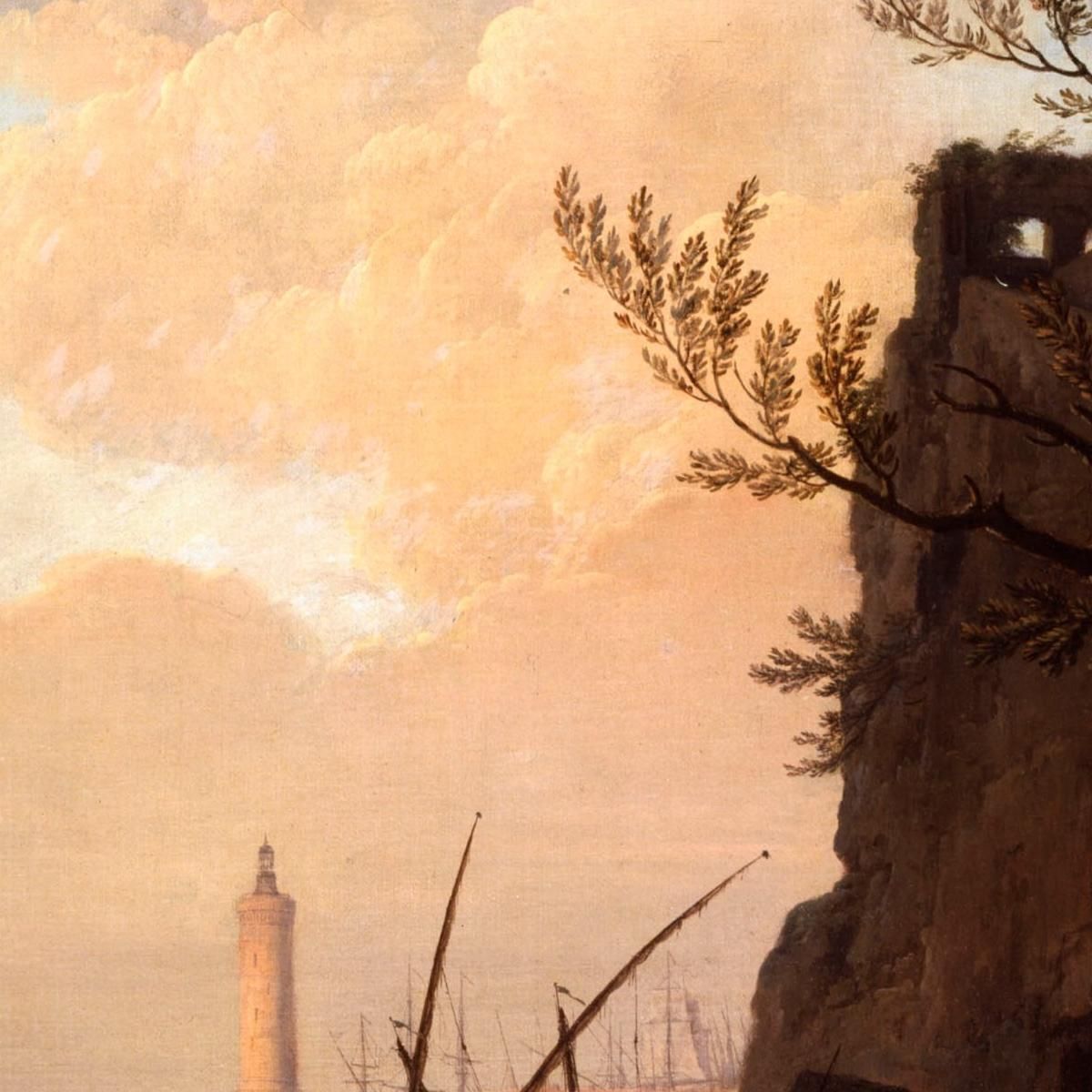 An Italianate Harbour Scene Claude-Joseph Vernet cjv14 canvas print