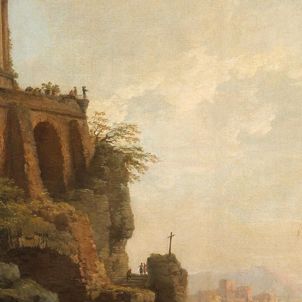 Imaginary Landscapeitalian Harbor Scene Claude-Joseph Vernet cjv18 canvas print