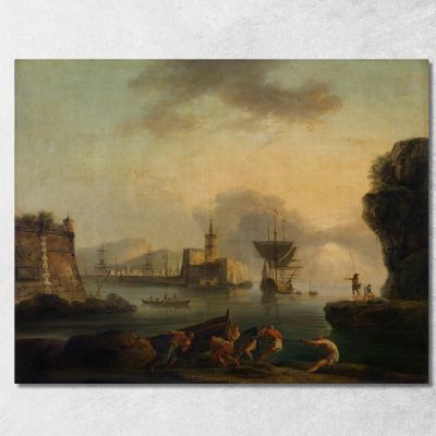 Naples Claude-Joseph Vernet cjv22 canvas print 