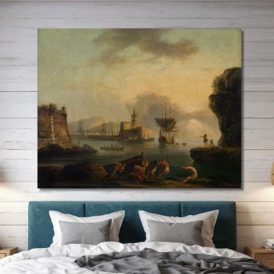 Naples Claude-Joseph Vernet cjv22 canvas print 