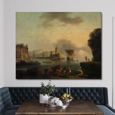 Naples Claude-Joseph Vernet cjv22 canvas print 