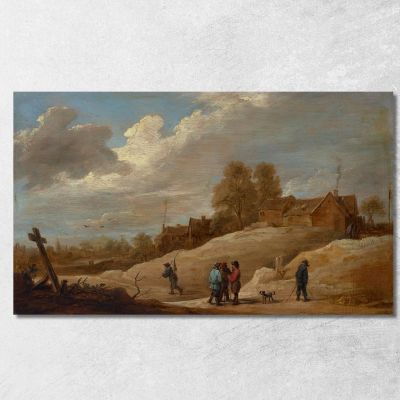 A Landscape With Figures On The Outskirts Of A Town David Teniers The Younger dty9 canvas print 