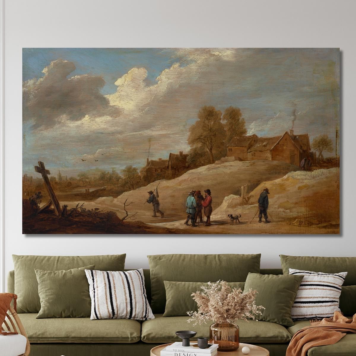 A Landscape With Figures On The Outskirts Of A Town David Teniers The Younger dty9 canvas print 