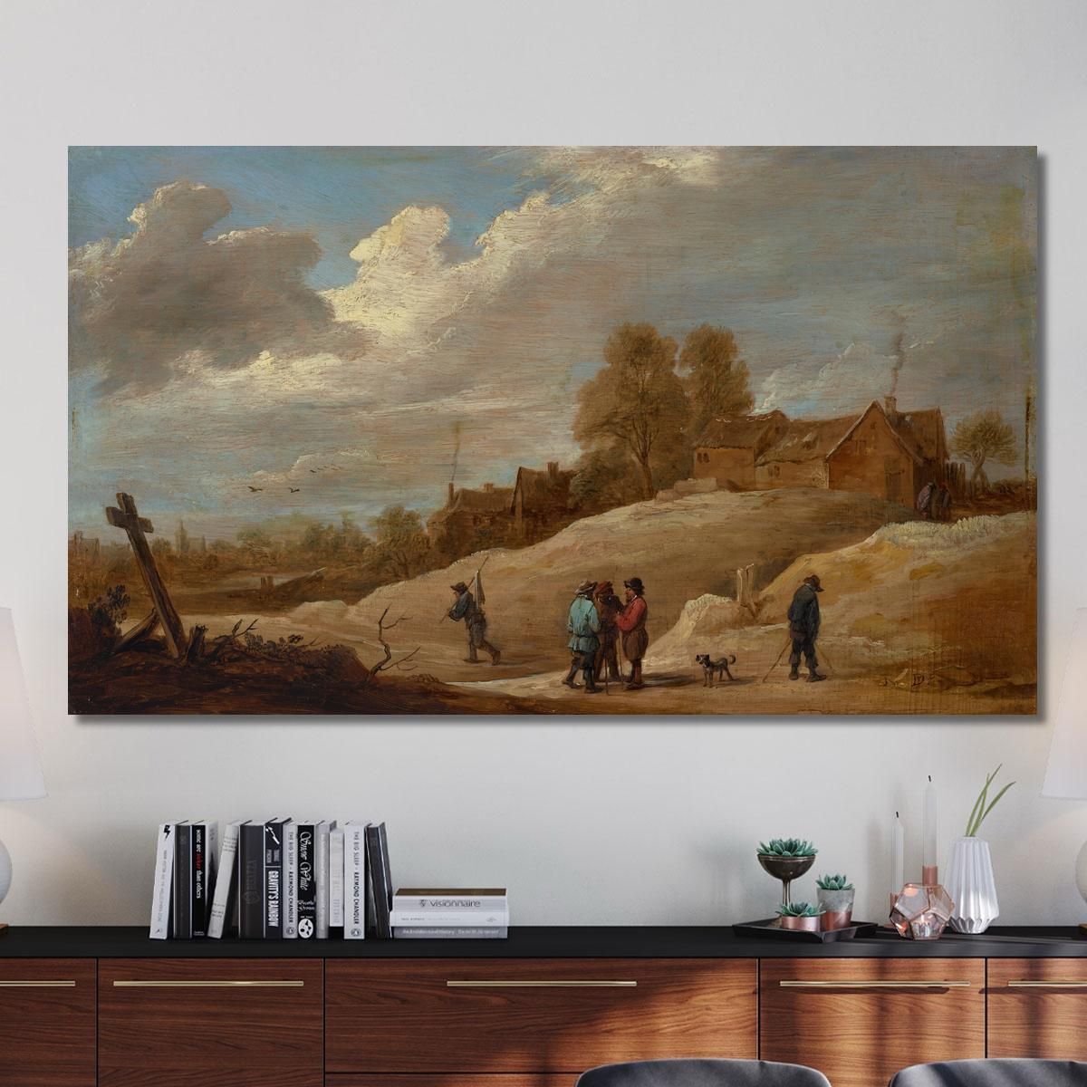 A Landscape With Figures On The Outskirts Of A Town David Teniers The Younger dty9 canvas print 