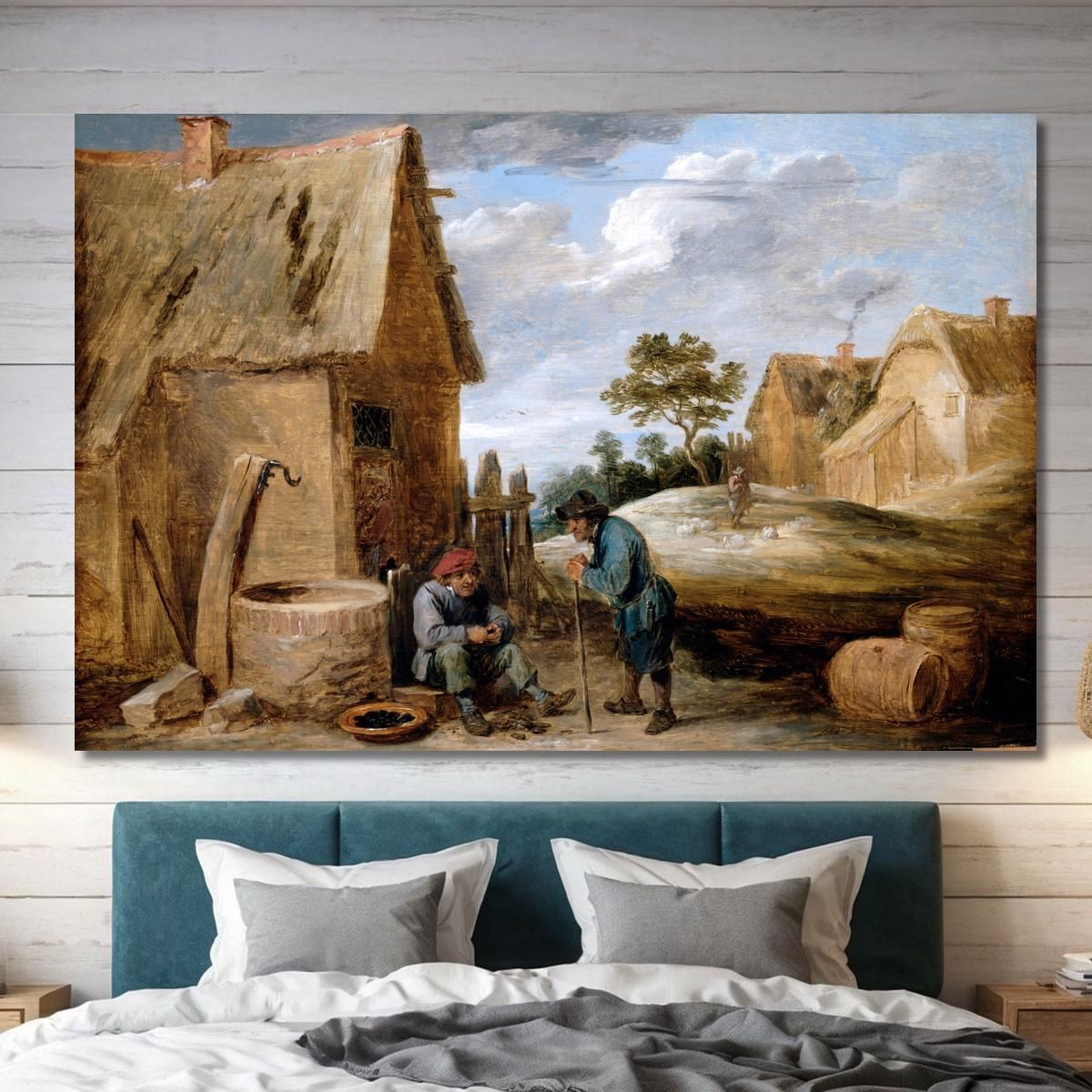 A Peasant Eating Mussels David Teniers The Younger dty11 canvas print 