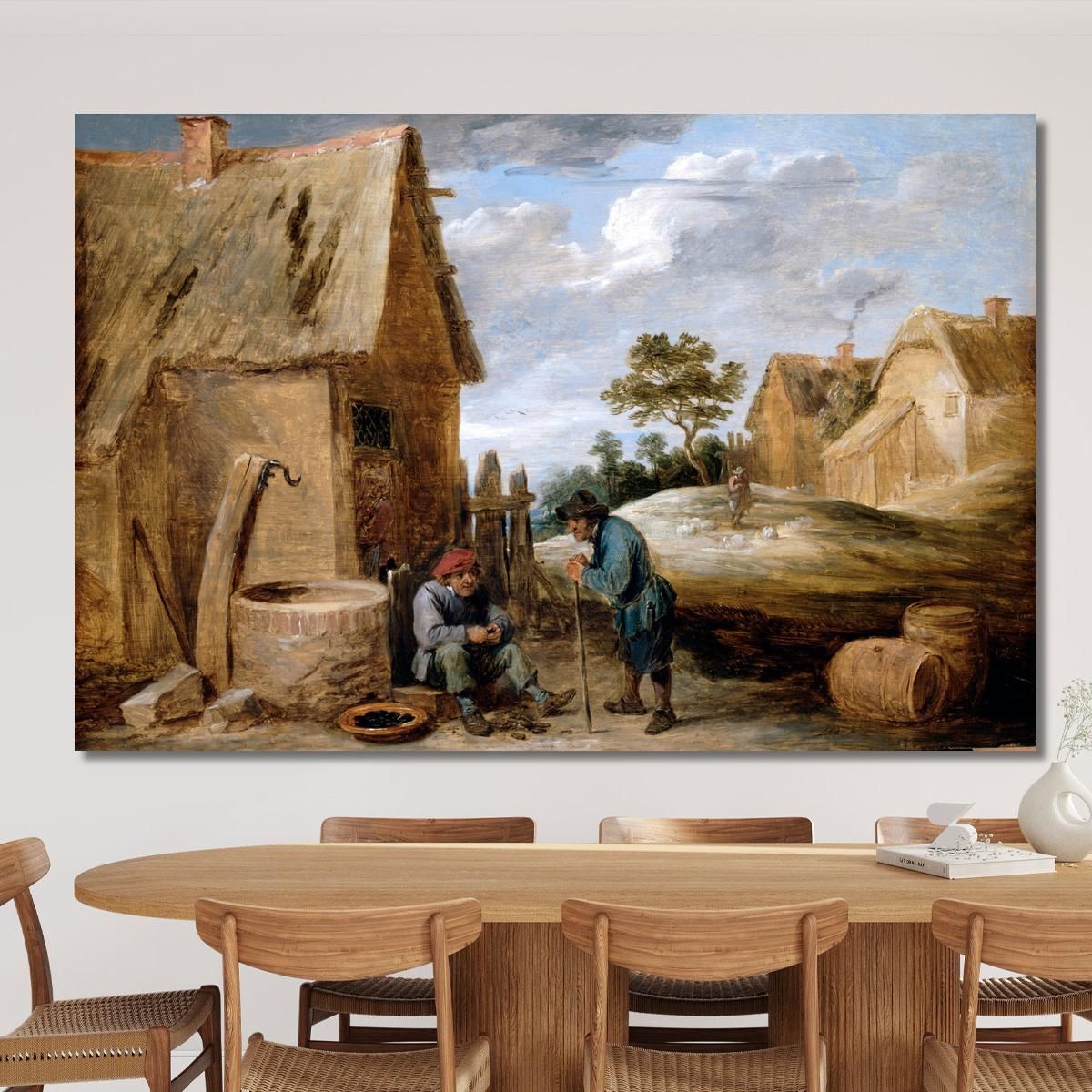 A Peasant Eating Mussels David Teniers The Younger dty11 canvas print 