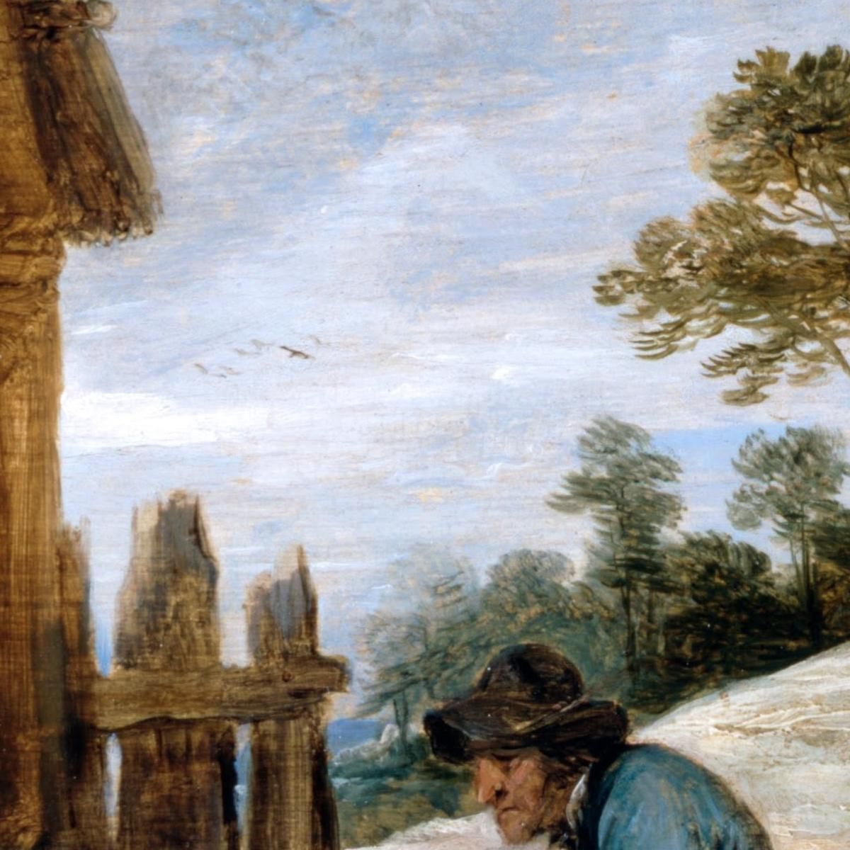 A Peasant Eating Mussels David Teniers The Younger dty11 canvas print