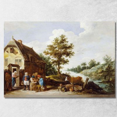 A Riverside Inn David Teniers The Younger dty14 canvas print 