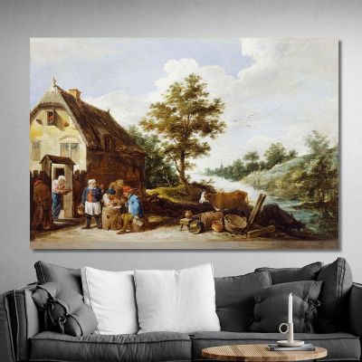 A Riverside Inn David Teniers The Younger dty14 canvas print 