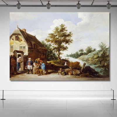 A Riverside Inn David Teniers The Younger dty14 canvas print 