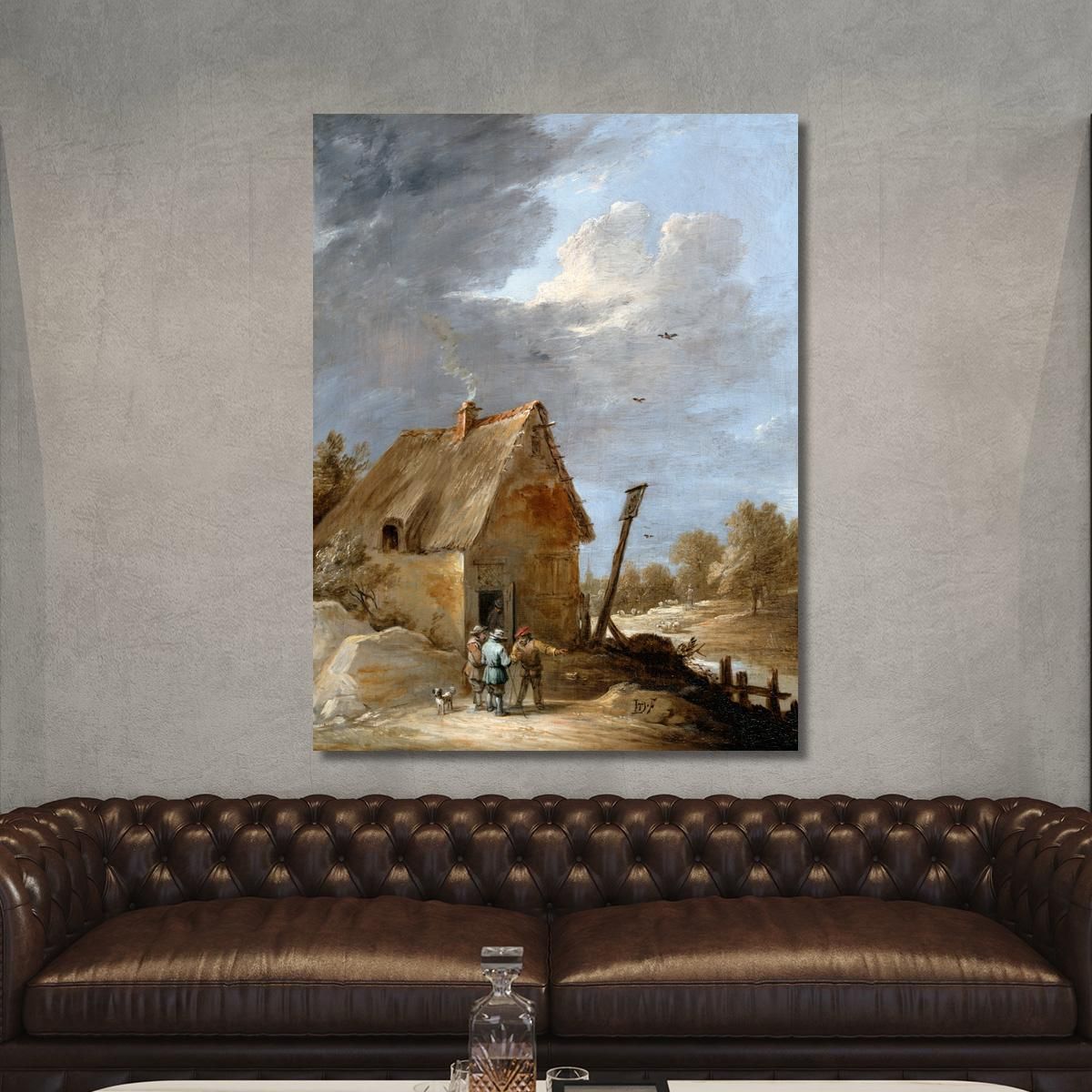 A Road Near A Cottage David Teniers The Younger dty15 canvas print 