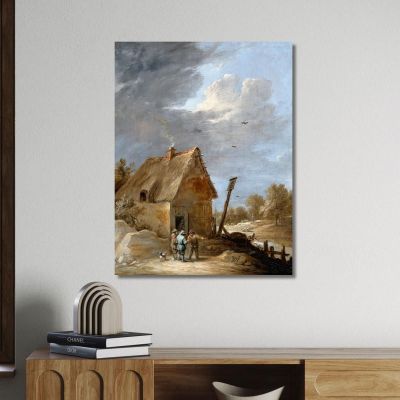 A Road Near A Cottage David Teniers The Younger dty15 canvas print 