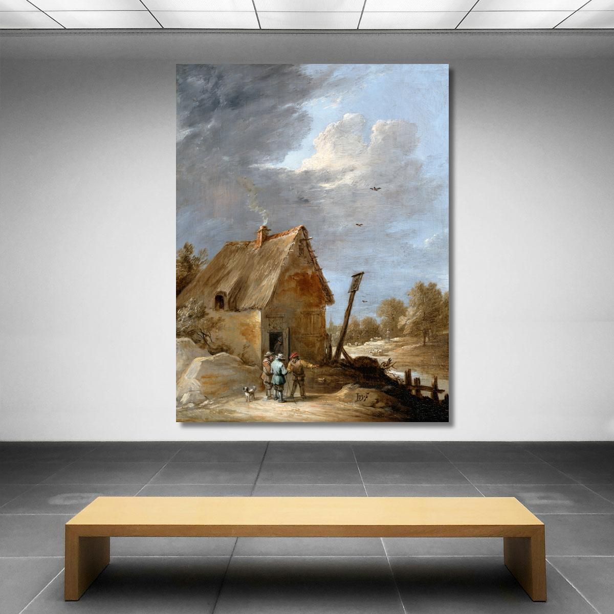 A Road Near A Cottage David Teniers The Younger dty15 canvas print 