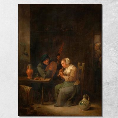 Duet David Teniers The Younger dty34 canvas print 