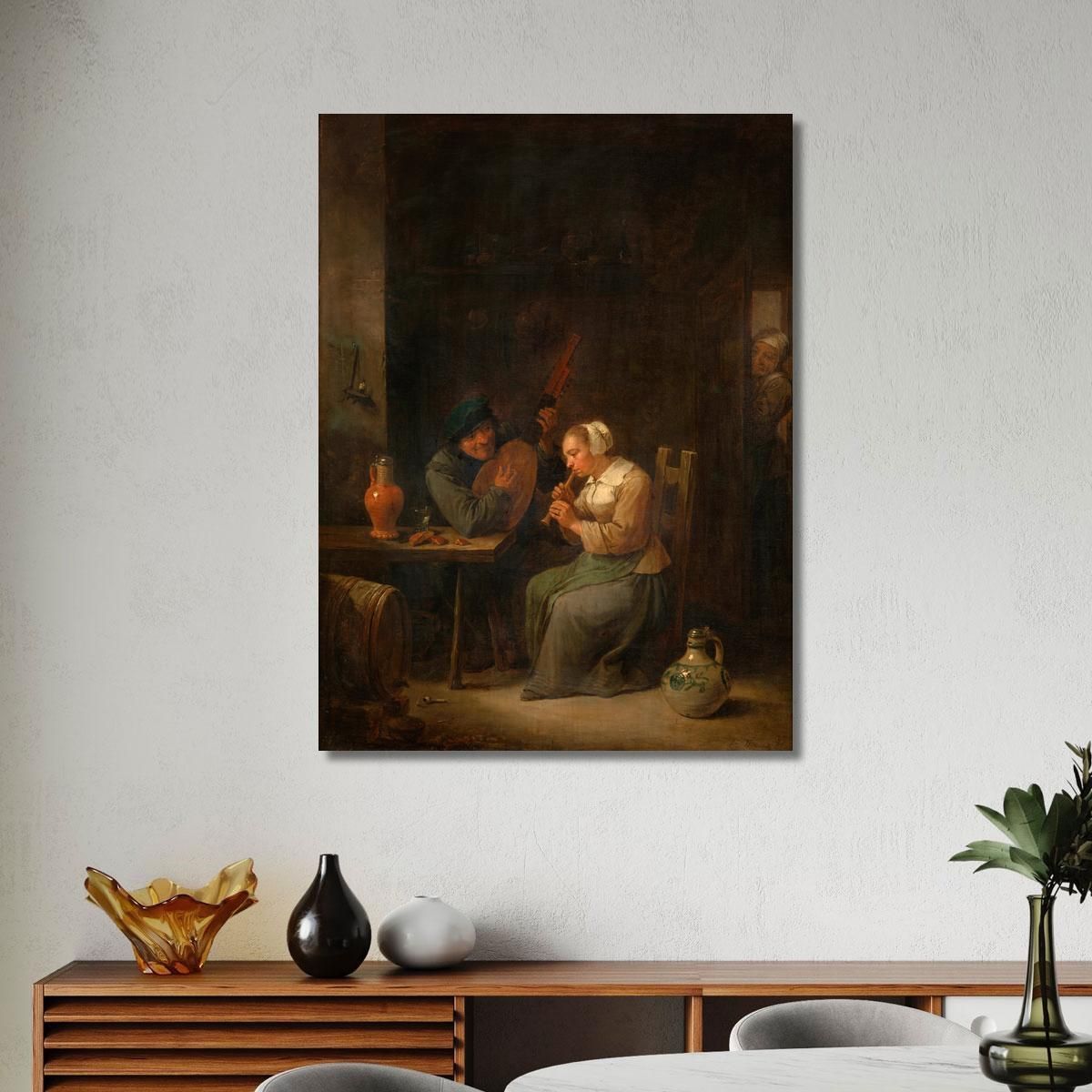 Duet David Teniers The Younger dty34 canvas print 