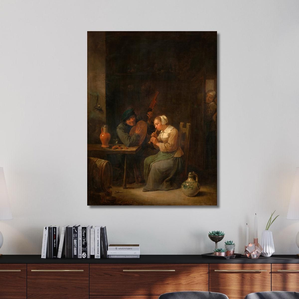 Duet David Teniers The Younger dty34 canvas print 