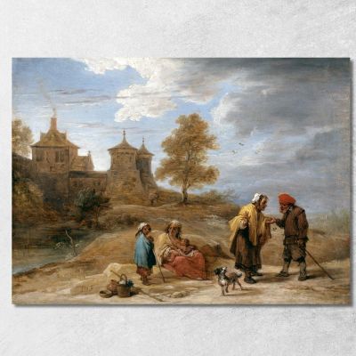 Gypsies In A Landscape David Teniers The Younger dty41 canvas print 