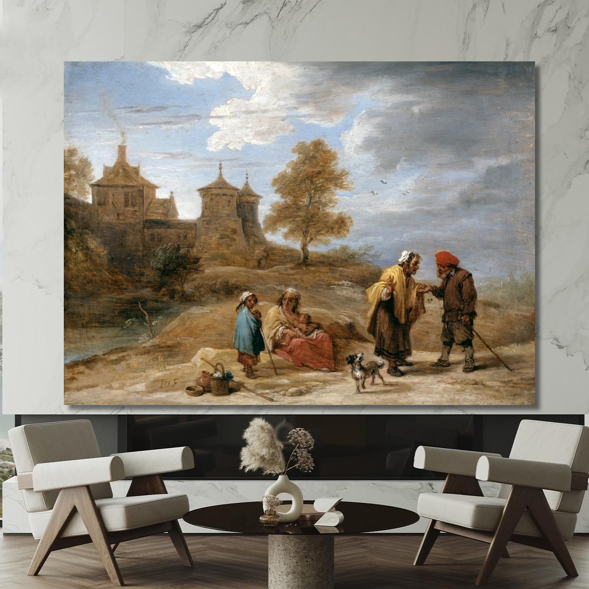 Gypsies In A Landscape David Teniers The Younger dty41 canvas print 