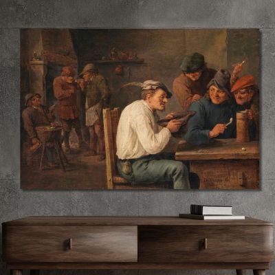 Hustle-Cap David Teniers The Younger dty43 canvas print 