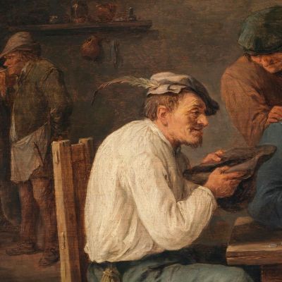 Hustle-Cap David Teniers The Younger dty43 canvas print